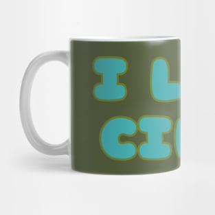 I LIKE Cider. Retro Vintage Pop Font Style Mug